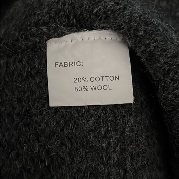 Max Mara Wool Vest Y2K Knit Mock Neck Open Sweater Sleeveless Cardigan Gray L - Picture 11 of 16